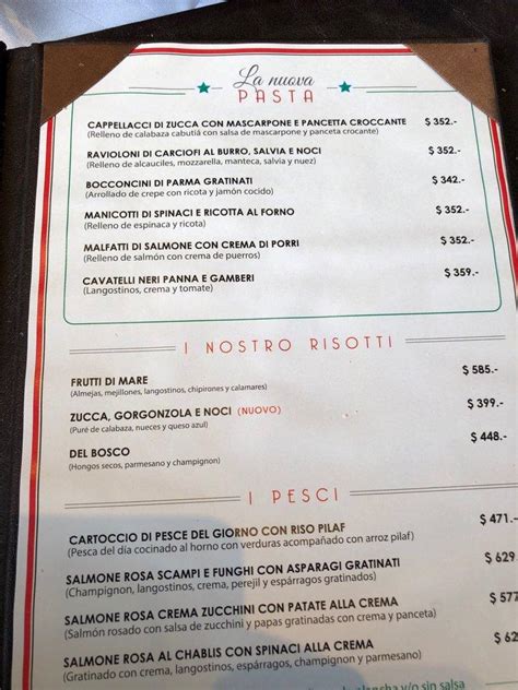 la parolaccia menu